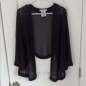 BCBGeneration Women's Sheer Black Cardigan